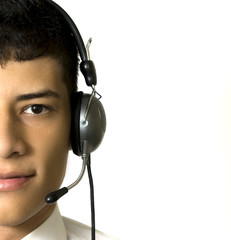 man in a callcenter