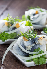 Herring Filet on small plates