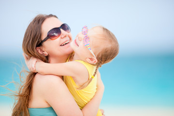 Sticker - Mother and daughter at summer