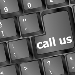 Poster - keyboard with call us button
