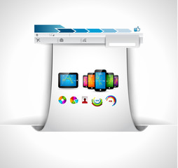 Aufkleber - Origami Website - Elegant Design
