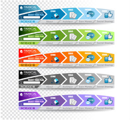 Aufkleber - Collection of web elements and site headers