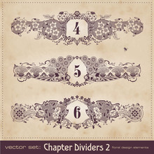 Retro Floral Chapter Dividers 2 (series)