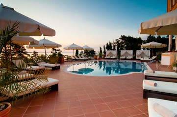 Swimming pool of luxury hotel