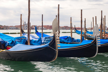  Gondolas in Venice, Italy.