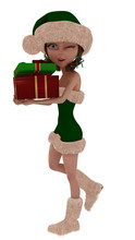 Christmas Elf With Gifts