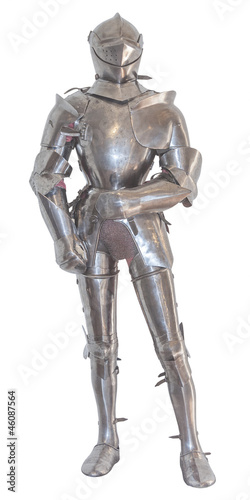 A vintage european full body armor suit. isolated Poster