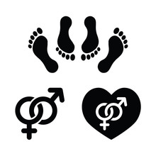 Couple Sex, Making Love Icons Set