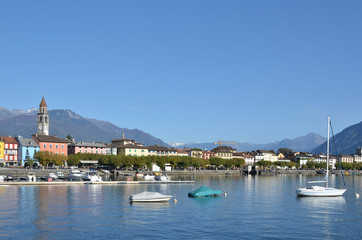 Wall Mural - Ascona, famous Swiss resort at Maggiore lake