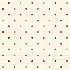 Poster - colorful polka dot seamless pattern on fabric texture