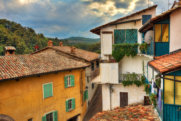 Wall Mural - Small italian town. Barolo, Italy.