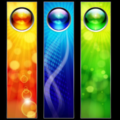 Poster - Abstract color banners for your design.