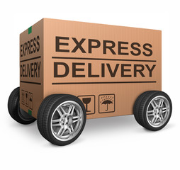 Wall Mural - express delivery cardboard box