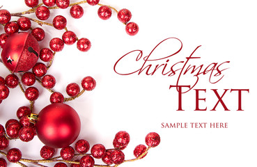 Wall Mural - Christmas berries and ornaments