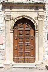 Canvas Print - Medieval front door