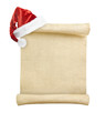 © noeemi_fotolia - Blank christmas scroll witch Santa hat