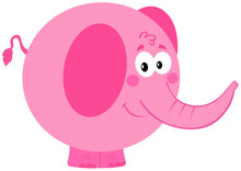 Cartoon Pink Elephant