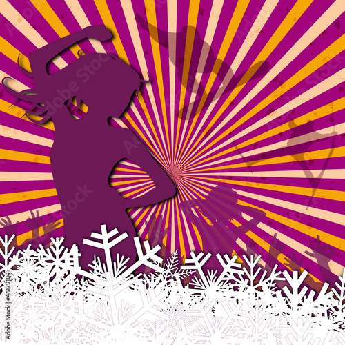 Nowoczesny obraz na płótnie Vector Winter Party in violet