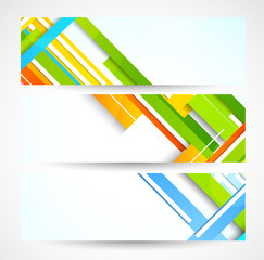 Poster - Set of banners with lines