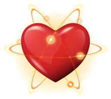 3d Heart Protection Vector Icon - Atom Power