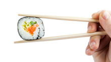 Sushi With Chopsticks