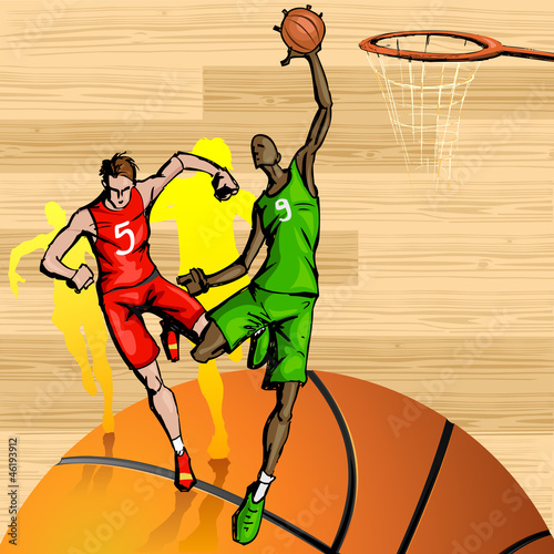 Naklejka nad blat kuchenny Basketball