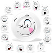 © hanaschwarz - white plate cartoon with many expressions