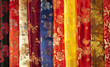 Colorful  chinese silk samples