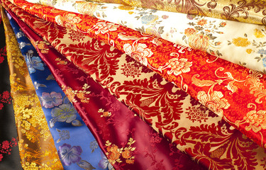 Colorful  chinese silk samples