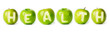 © Mirma - Word 'health' made of green apples.