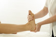 Kinesiologist treating foot tibialis