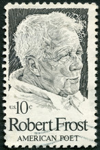 UNITED STATES OF AMERICA - 1974: Shows Robert Frost (1874-1963)
