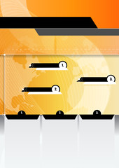 Aufkleber - Abstract vector technical brochure background