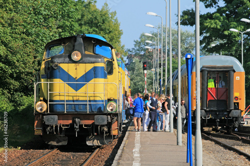 Naklejka na meble Scene at the railway station