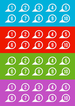 Labels with numbers