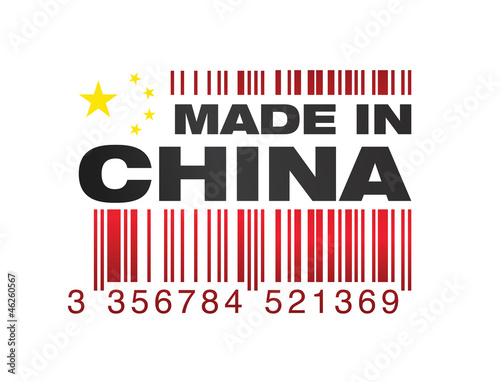 étiquette Code Barre Made In China Fabriqué En Chine