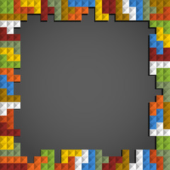 Poster - Abstract frame background of color blocks