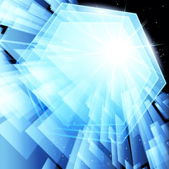 Aufkleber - Abstract techno background.