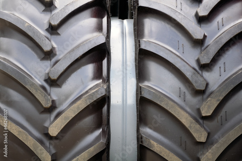 Obraz w ramie Tractor Tyre (Tire) Close-Up