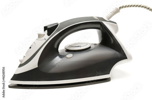 Fotomural electric iron isolated on white background