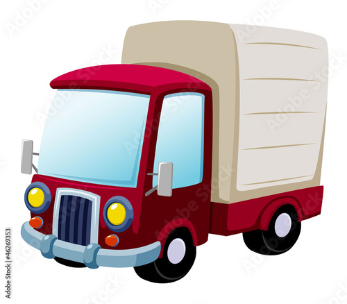 Obraz w ramie illustration of cartoon truck Vector