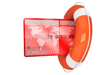Aufkleber - Credit Card with lifebuoy
