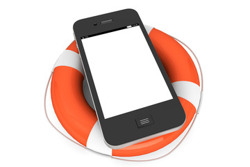 Aufkleber - Mobile Phone with lifebuoy