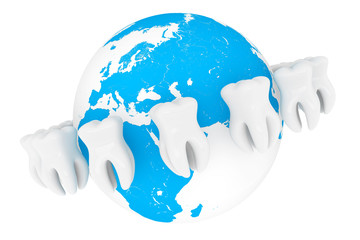 Poster - Extreme closeup tooth with globe
