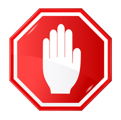 Vector illustration of stop signal sign