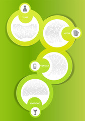 Fototapete - Green vector background concept for brochure or website