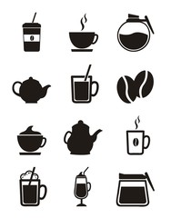 Poster - coffee icons