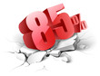85 percent discount icon