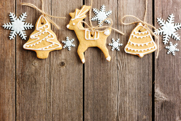 Wall Mural - Christmas homemade gingerbread cookies