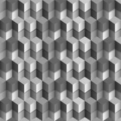 Wall Mural - 3d monochrome cubes background